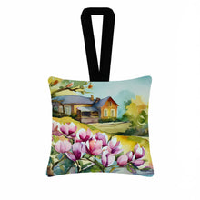 Load image into Gallery viewer, Louisiana Magnolias in Watercolor Hanging Square Fabric Ornament 3.5 × 3.5