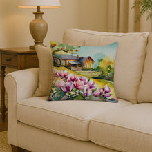 Load image into Gallery viewer, Louisiana Magnolias in Watercolor Throw Pillow
