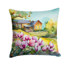 Load image into Gallery viewer, Louisiana Magnolias in Watercolor Throw Pillow