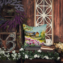 Load image into Gallery viewer, Louisiana Magnolias in Watercolor Throw Pillow