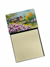 Load image into Gallery viewer, Louisiana Magnolias in Watercolor Sticky Note Holder- Refiilable Desk Accessory Note Pad