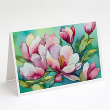 Load image into Gallery viewer, Louisiana Magnolias in Watercolor Greeting Cards -  Blank Note Cards – 8-Pack of Artist-Designed Cards with Envelopes