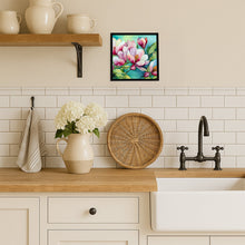 Load image into Gallery viewer, Louisiana Magnolias in Watercolor Framed Metal Print