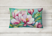 Load image into Gallery viewer, Louisiana Magnolias in Watercolor Fabric Decorative Pillow