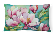 Load image into Gallery viewer, Louisiana Magnolias in Watercolor Fabric Decorative Pillow