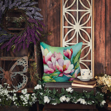 Load image into Gallery viewer, Louisiana Magnolias in Watercolor Throw Pillow