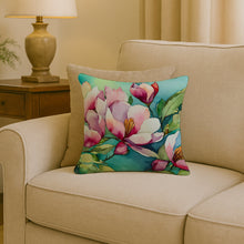 Load image into Gallery viewer, Louisiana Magnolias in Watercolor Throw Pillow