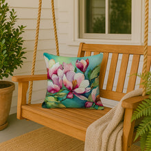 Load image into Gallery viewer, Louisiana Magnolias in Watercolor Throw Pillow