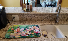 Load image into Gallery viewer, Louisiana Magnolias in Watercolor Dish Drying Mat