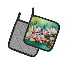 Load image into Gallery viewer, Louisiana Magnolias in Watercolor Pair of Pot Holders