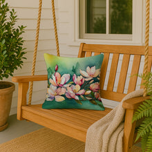 Load image into Gallery viewer, Louisiana Magnolias in Watercolor Throw Pillow