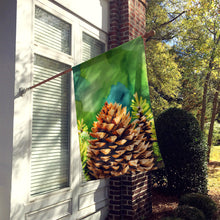Load image into Gallery viewer, Maine White Pine Cone and Tassels in Watercolor House Flag