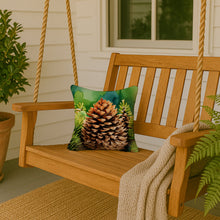 Load image into Gallery viewer, Maine White Pine Cone and Tassels in Watercolor Throw Pillow
