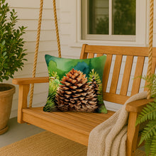 Load image into Gallery viewer, Maine White Pine Cone and Tassels in Watercolor Throw Pillow