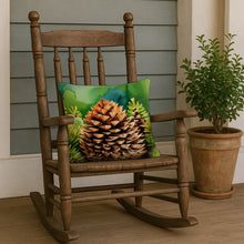 Load image into Gallery viewer, Maine White Pine Cone and Tassels in Watercolor Throw Pillow