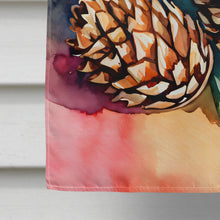 Load image into Gallery viewer, Maine White Pine Cone and Tassels in Watercolor House Flag
