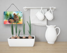 Load image into Gallery viewer, Maine White Pine Cone and Tassels in Watercolor Wall or Door Hanging Prints