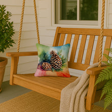 Load image into Gallery viewer, Maine White Pine Cone and Tassels in Watercolor Throw Pillow