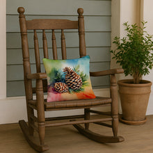 Load image into Gallery viewer, Maine White Pine Cone and Tassels in Watercolor Throw Pillow