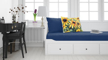 Load image into Gallery viewer, Maryland Black-Eyed Susans in Watercolor Fabric Standard Pillowcase – Artistic Decorative Front, White Back