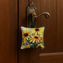 Load image into Gallery viewer, Maryland Black-Eyed Susans in Watercolor Hanging Square Fabric Ornament 3.5 × 3.5