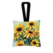 Load image into Gallery viewer, Maryland Black-Eyed Susans in Watercolor Hanging Square Fabric Ornament 3.5 × 3.5