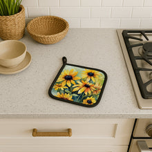 Load image into Gallery viewer, Maryland Black-Eyed Susans in Watercolor Pair of Pot Holders