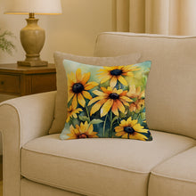 Load image into Gallery viewer, Maryland Black-Eyed Susans in Watercolor Throw Pillow