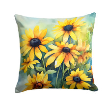 Load image into Gallery viewer, Maryland Black-Eyed Susans in Watercolor Throw Pillow
