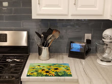 Load image into Gallery viewer, Maryland Black-Eyed Susans in Watercolor Glass Cutting Boards – Durable, Decorative Kitchen Art Large