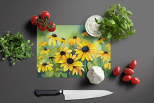 Load image into Gallery viewer, Maryland Black-Eyed Susans in Watercolor Glass Cutting Boards – Durable, Decorative Kitchen Art Large