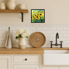 Load image into Gallery viewer, Maryland Black-Eyed Susans in Watercolor Framed Metal Print