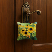 Load image into Gallery viewer, Maryland Black-Eyed Susans in Watercolor Hanging Square Fabric Ornament 3.5 × 3.5