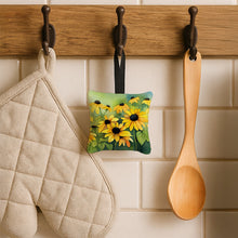 Load image into Gallery viewer, Maryland Black-Eyed Susans in Watercolor Hanging Square Fabric Ornament 3.5 × 3.5