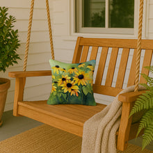 Load image into Gallery viewer, Maryland Black-Eyed Susans in Watercolor Throw Pillow