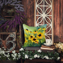 Load image into Gallery viewer, Maryland Black-Eyed Susans in Watercolor Throw Pillow