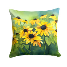Load image into Gallery viewer, Maryland Black-Eyed Susans in Watercolor Throw Pillow