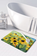Load image into Gallery viewer, Maryland Black-Eyed Susans in Watercolor Memory Foam Kitchen Mat