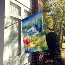 Load image into Gallery viewer, Massachusetts Mayflowers in Watercolor House Flag