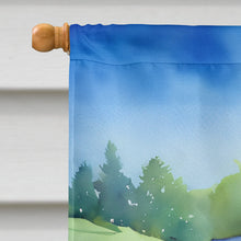 Load image into Gallery viewer, Massachusetts Mayflowers in Watercolor House Flag