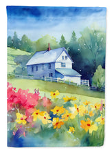 Load image into Gallery viewer, Massachusetts Mayflowers in Watercolor House Flag