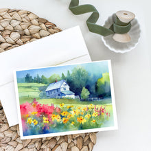 Load image into Gallery viewer, Massachusetts Mayflowers in Watercolor Greeting Cards -  Blank Note Cards – 8-Pack of Artist-Designed Cards with Envelopes