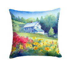 Load image into Gallery viewer, Massachusetts Mayflowers in Watercolor Throw Pillow