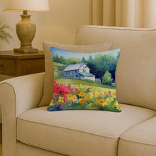 Load image into Gallery viewer, Massachusetts Mayflowers in Watercolor Throw Pillow
