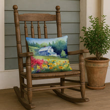 Load image into Gallery viewer, Massachusetts Mayflowers in Watercolor Throw Pillow