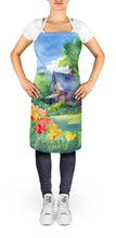 Load image into Gallery viewer, Massachusetts Mayflowers in Watercolor Apron – Artist-Designed Kitchen, BBQ &amp; Craft Apron