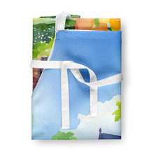 Load image into Gallery viewer, Massachusetts Mayflowers in Watercolor Apron – Artist-Designed Kitchen, BBQ &amp; Craft Apron