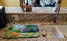 Load image into Gallery viewer, Massachusetts Mayflowers in Watercolor Dish Drying Mat