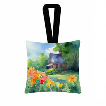 Load image into Gallery viewer, Massachusetts Mayflowers in Watercolor Hanging Square Fabric Ornament 3.5 × 3.5