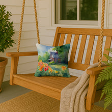 Load image into Gallery viewer, Massachusetts Mayflowers in Watercolor Throw Pillow